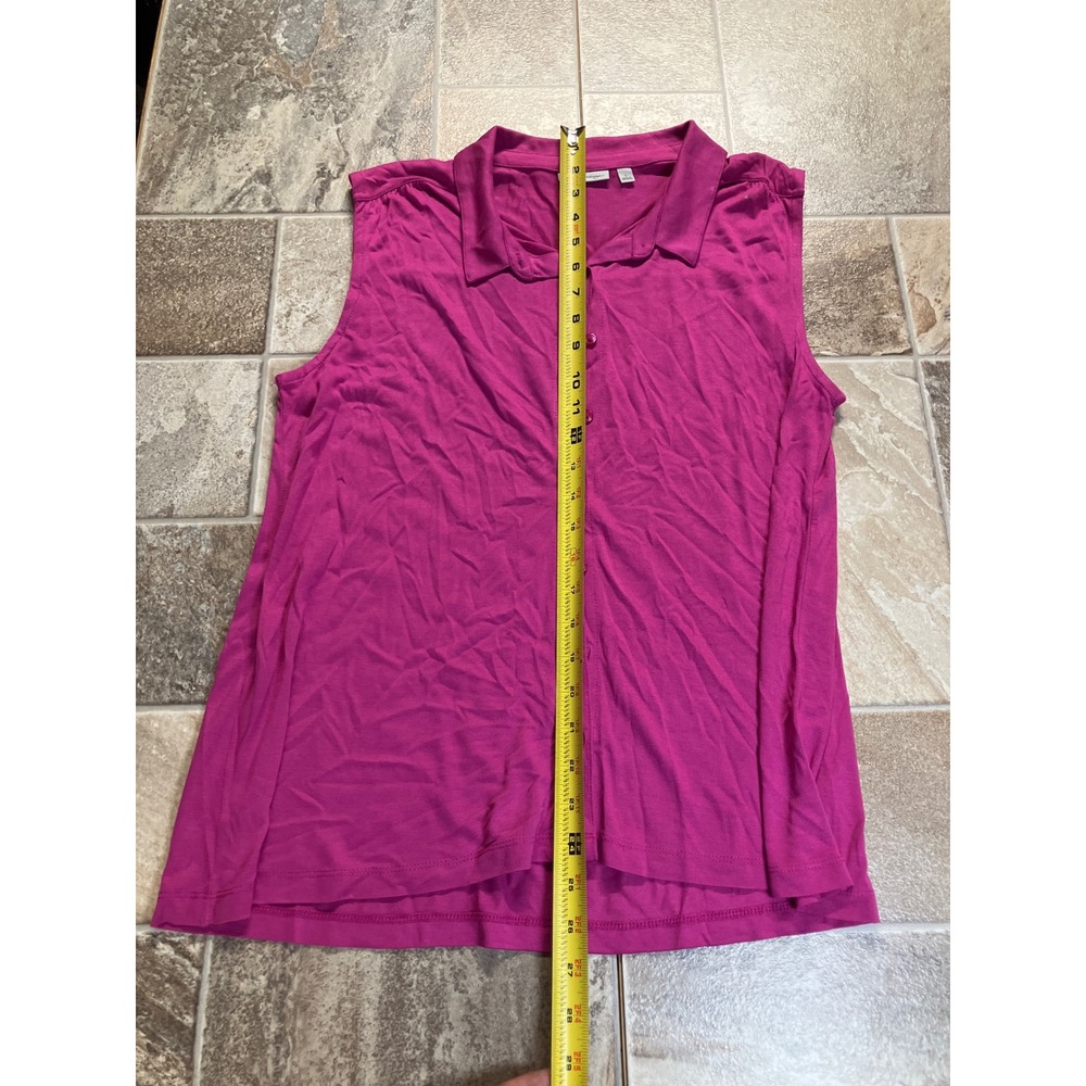 Halogen Sleeveless Collared Button Front Top Wome… - image 3